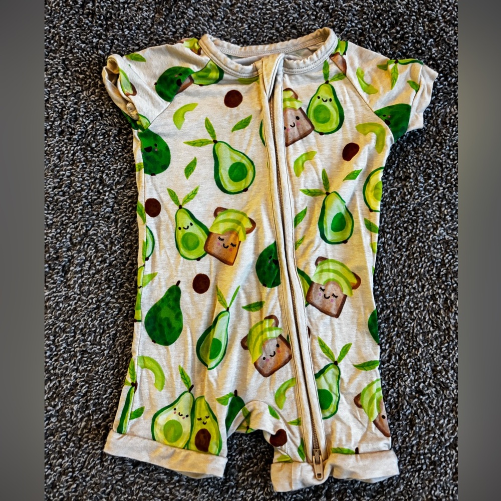 Little Sleepies Avocado Toast Shorty Zippy